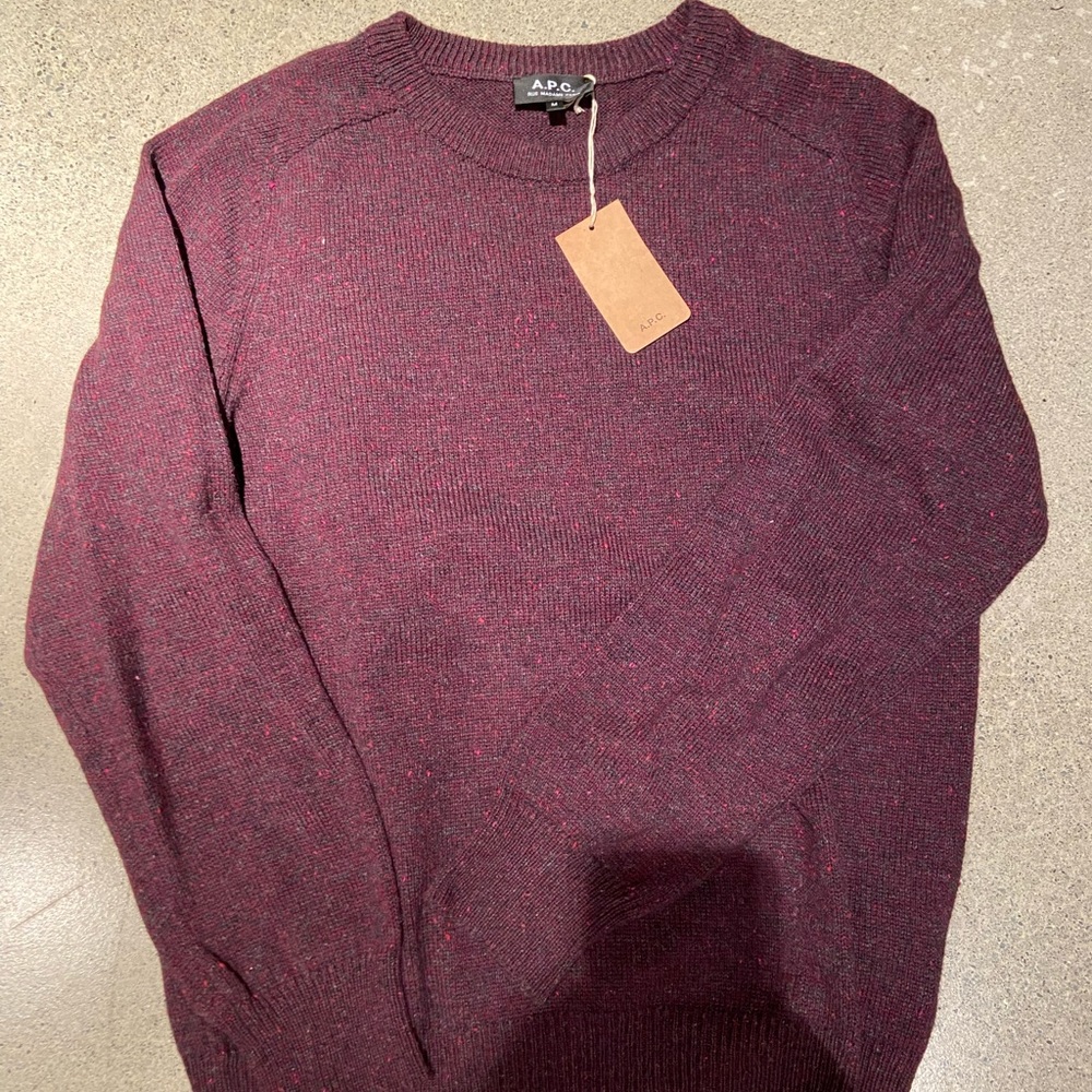 Brand spanking new with tags APC Rue Madame Paris medium wool sweater.